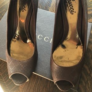 Brown Gucci Heels